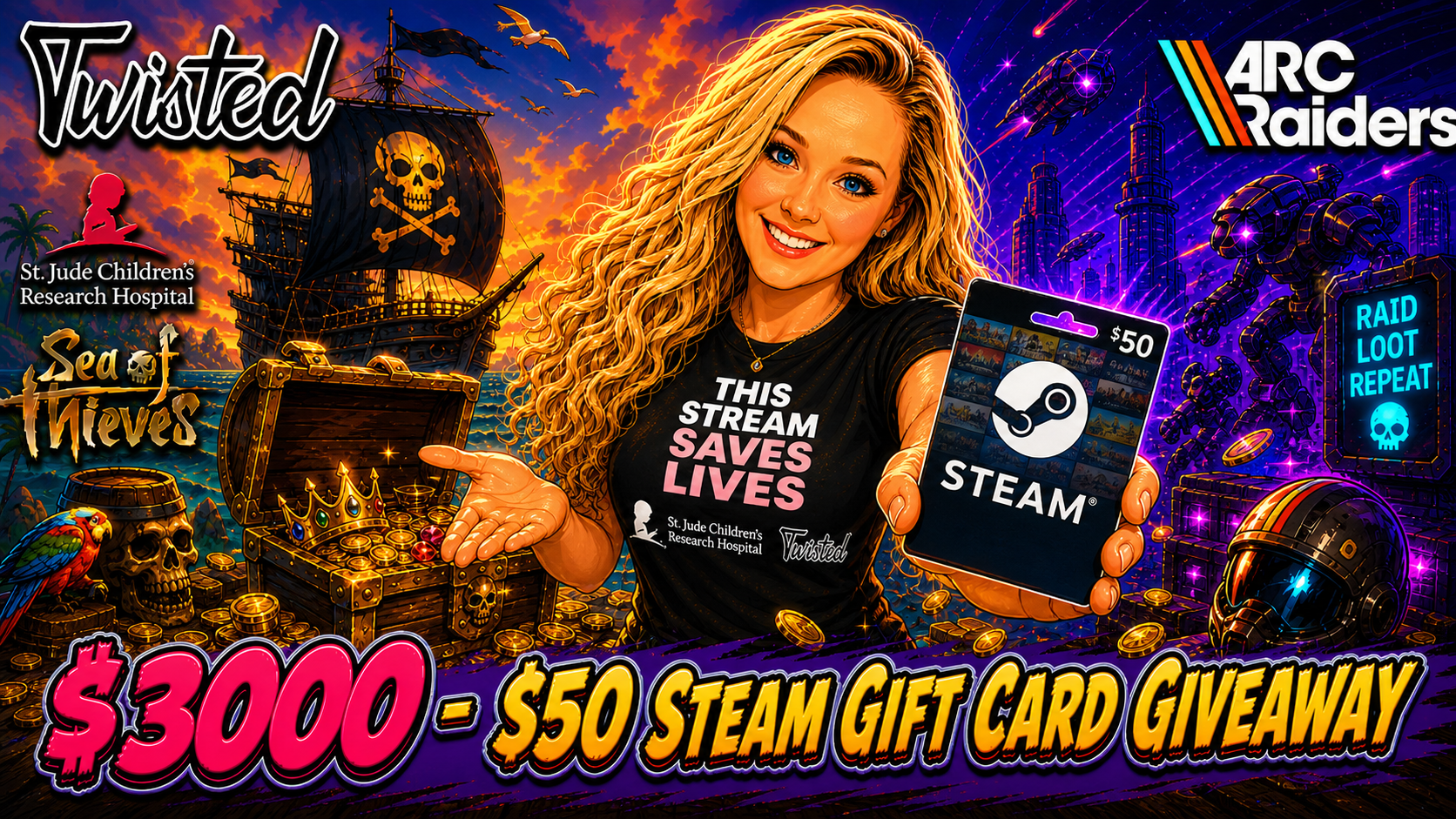 $3000 tier reward: Steam Card Giveaway
