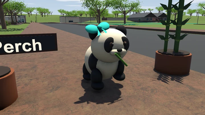 Pip eating bamboo in the local development preview